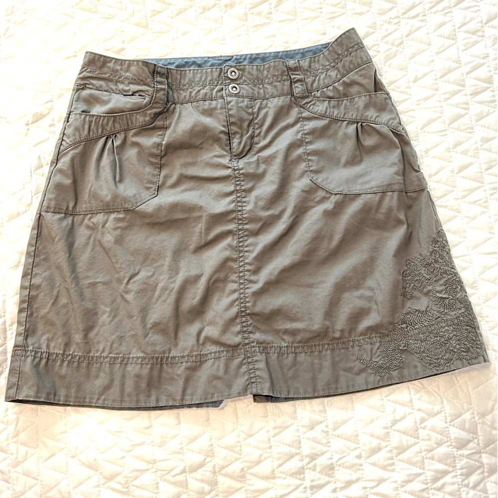 REI Embroidered Outdoor Sport Skirt Green Womens Size 4
